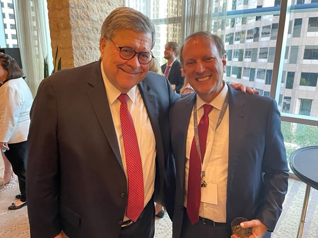 Photo of William Barr and Bruce A. Coane